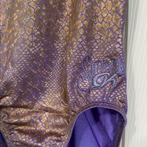 GK Elite - Simone Biles Purple and Gold Gymnastics Leotard